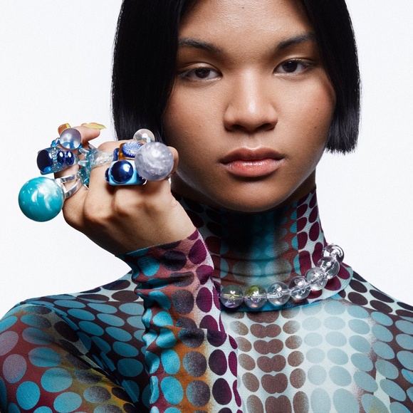 Jean Paul Gaultier Small Smoke Ball Ring X La Manso Collection. Size 5 - Picture 6 of 8